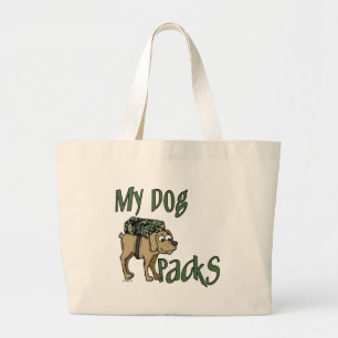 kamphond grote tote bag