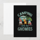 Kampieren met mijn Gnomies Funny Gnome Kamp Vrouwe Kaart (Voorkant / Achterkant)