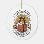Kamping en bier keramisch ornament (Links)