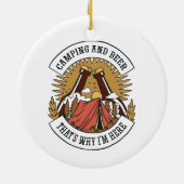Kamping en bier keramisch ornament (Achterkant)