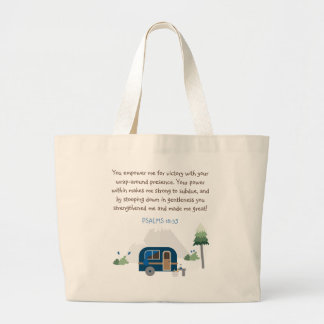 Kamping en bos grote tote bag