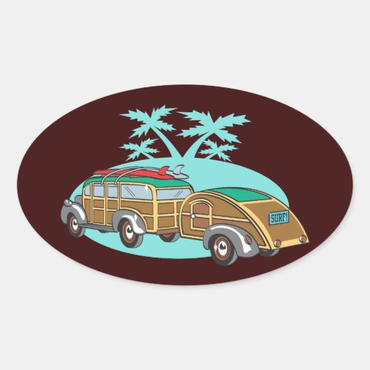 Kamping gaan in mijn Woody Ovale Sticker (Voorkant)