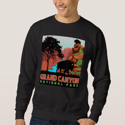Kamping Mountain Bison Grand Teton Nationa Trui (Voorkant)