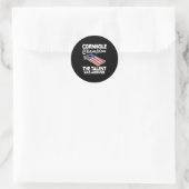 Kampioen American Flag Board Funny Cornhole Ronde Sticker (Tas)