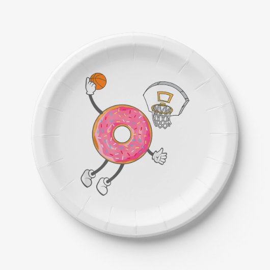 Kampioen Donut Hole Onderdompeling Papieren Bordje (Voorkant)