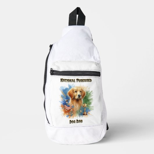 Kampioen Golden Retriever schittert met trofee Sling Bag (Voorkant)