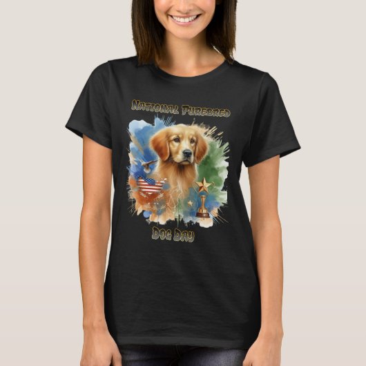 Kampioen Golden Retriever schittert met trofee T-shirt (Voorkant)