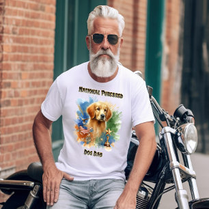 Kampioen Golden Retriever schittert met trofee T-shirt