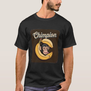 Kampioen Grappige Aap Banaan Ontwerp T-shirt