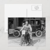 Kampioen motorcoureur, 1922 briefkaart (Voorkant / Achterkant)