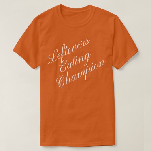 Kampioen overgebleven eten competitief eten eten t-shirt (Design voorkant)