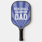 Kampioen Papa Blauw Pickleball Paddle (Voorkant)