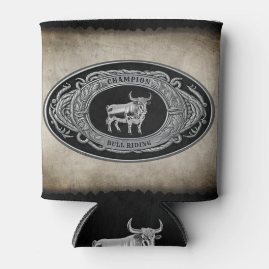 Kampioen Rodeo Bull Riding Country Western Belt Blikjeskoeler (Voorkant)