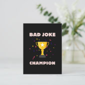 Kampioen slechte grappen briefkaart (Staand voorkant)