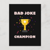 Kampioen slechte grappen briefkaart (Voorkant)