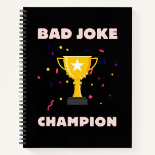 Kampioen slechte grappen notitieboek