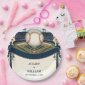 Kampioen Team Bal Field Pitch Baseball Bruiloft Papieren Bordje (Feest)