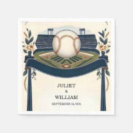 Kampioen Team Bal Field Pitch Baseball Bruiloft Servet