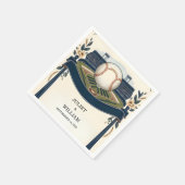 Kampioen Team Bal Field Pitch Baseball Bruiloft Servet (Hoek)