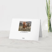 Kampioen Thoroughbred wint grote race Kaart (Achterkant)