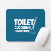 Kampioen Toilet Verstopping Lachen Muismat (Met muis)
