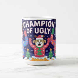 Kampioen van de lelijke kersttrui koffiemok