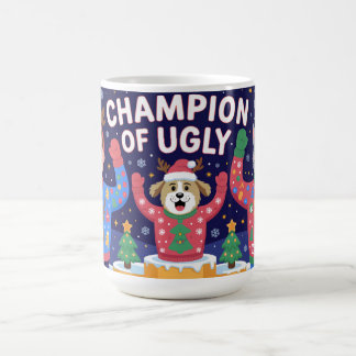 Kampioen van de lelijke kersttrui koffiemok