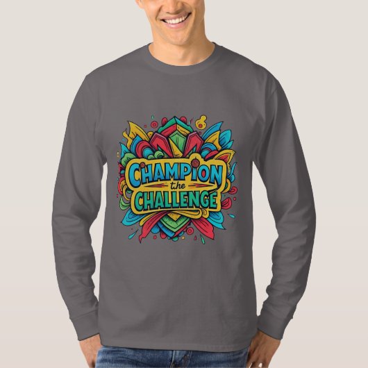 Kampioen van de uitdaging – Levendige, handgeteken T-shirt (Voorkant)