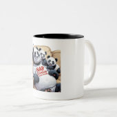 Kampioen van het dutje - Funny Panda Dad Sleep Tweekleurige Koffiemok (Voorkant rechts)