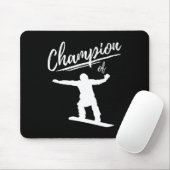 Kampioen van snowboarden - Snowboarder Muismat (Met muis)