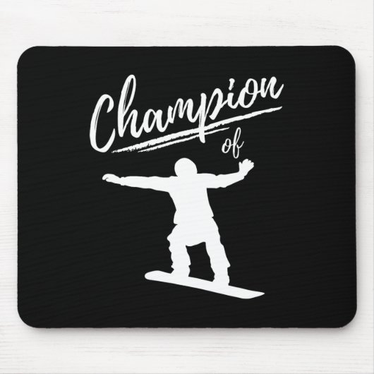 Kampioen van snowboarden - Snowboarder Muismat (Voorkant)