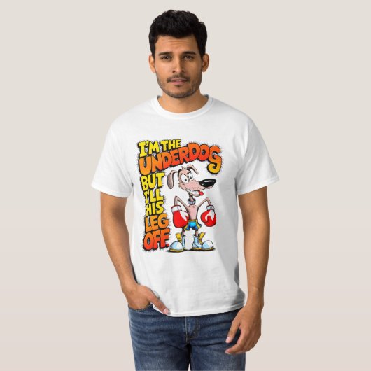 "Kampioen van underdog" T-shirt (Voorkant volledig)