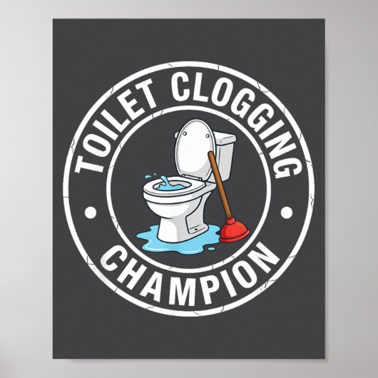 Kampioen Verstopte WC Club Poster (Voorkant)