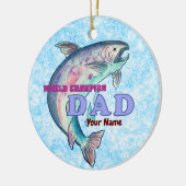 Kampioen Vissen Papa  Keramisch Ornament (Links)