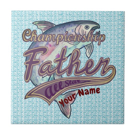 Kampioen Vist vader tegel Tegeltje (Voorkant)