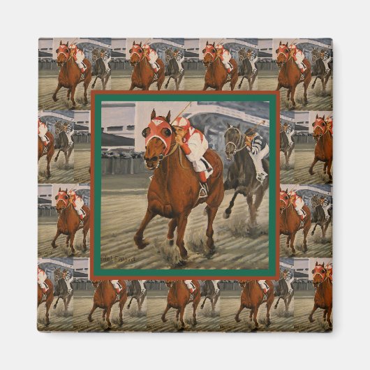 Kampioen Volbloed wint van favoriet paard Magneet (Voorkant)