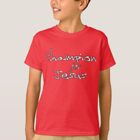 Kampioen voor Jesus II Kinderen T-shirt (Voorkant)