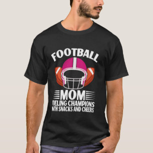 Kampioenen aan het brandstof met snacks en cheerle t-shirt