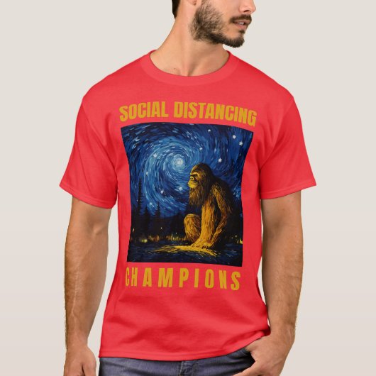 Kampioenen Sociale Afstand T-shirt (Voorkant)