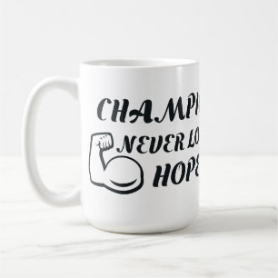 Kampioenen verliezen nooit hoop koffiemok