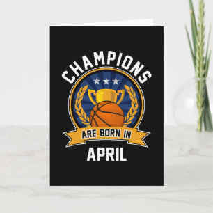 Kampioenen Worden Geboren In April Sketll Verjaard Kaart