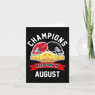 Kampioenen worden geboren in augustus Boxing Sport Kaart