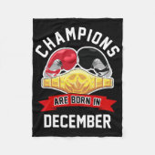Kampioenen worden geboren in december boksen sport fleece deken (Voorkant)