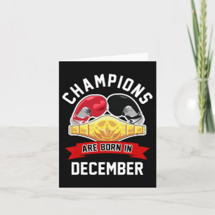 Kampioenen worden geboren in december boksen sport kaart