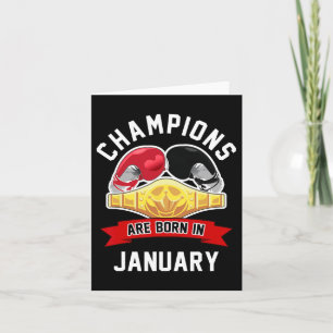 Kampioenen worden geboren in januari Boxing Sport Kaart