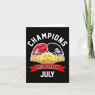 Kampioenen worden geboren in juli Boxing Sport Bir Kaart
