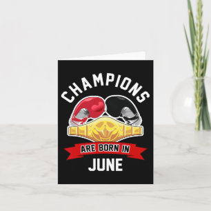 Kampioenen worden geboren in juni Boxing Sport Bir Kaart