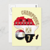 Kampioenenkaart van Afrika Egypte Pharaohs briefka Briefkaart (Voorkant / Achterkant)