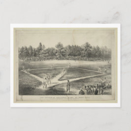 kampioenschap honkbal, 1866, van Currier & Ives Briefkaart