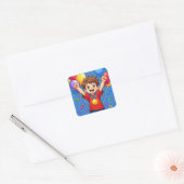 Kampioenskind Vieringsballonnen Confetti Vierkante Sticker (Envelop)